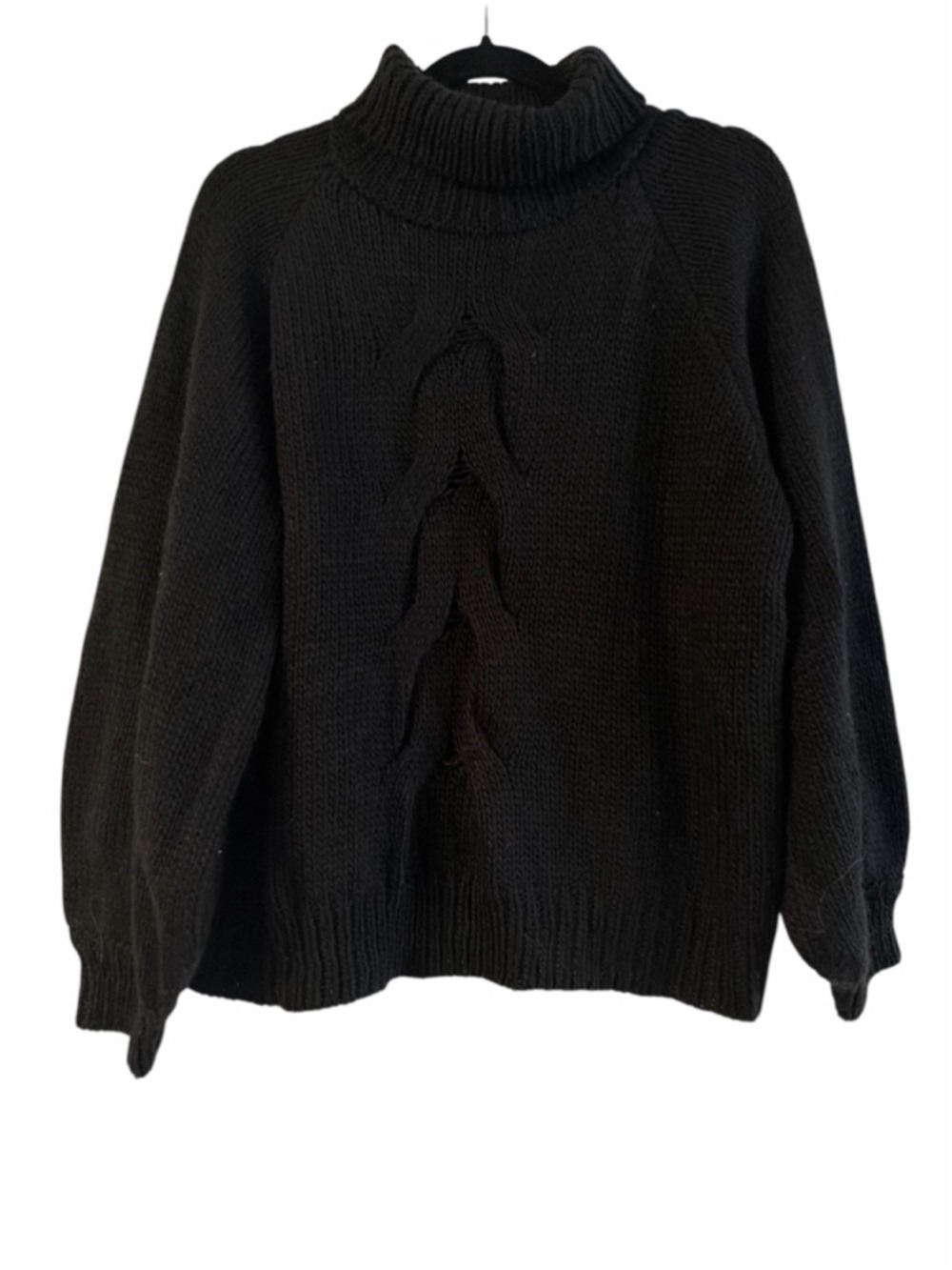 NWT Zenana Black Chunky Knit Oversized Sweater - Women's Size Large
